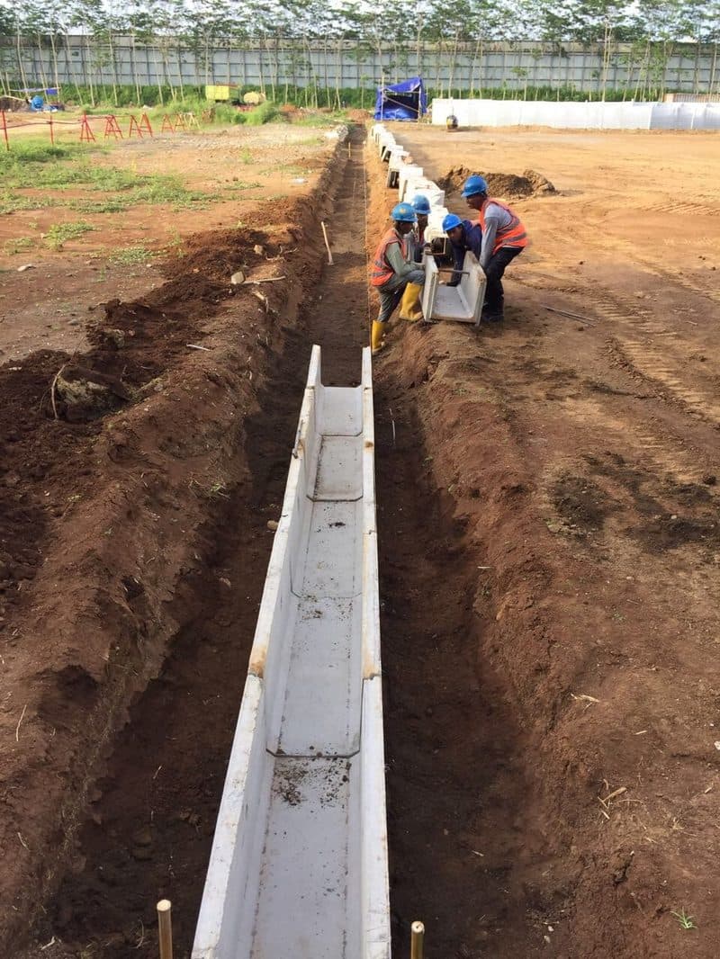 U-Ditch Kraton terpasang pada proyek PLTU Tanjung Jati Jepara
